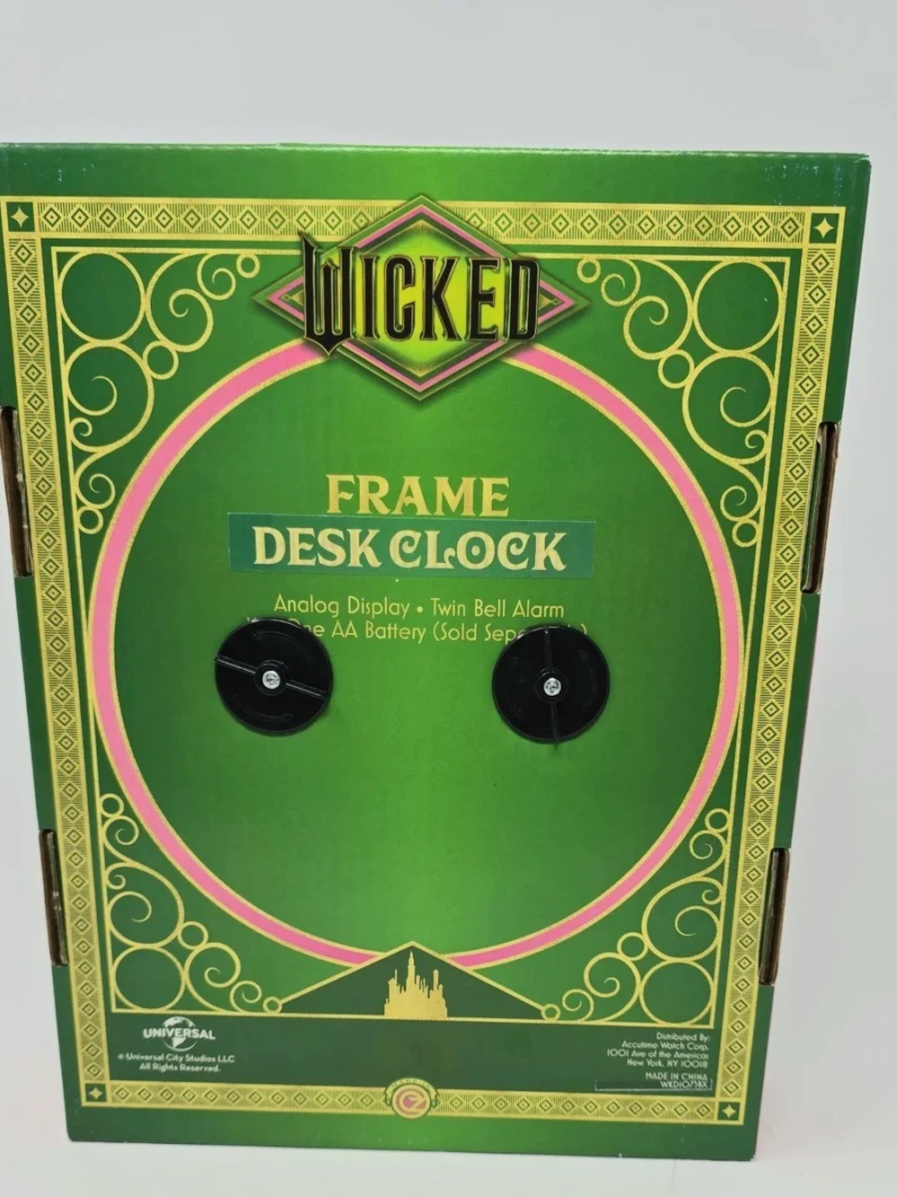 Disney Pink & Green Princess Frame Clock